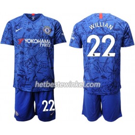 Chelsea Willian 22 Kind Voetbaltenues Thuis 2019/20 - SS (+ Korte broeken)
